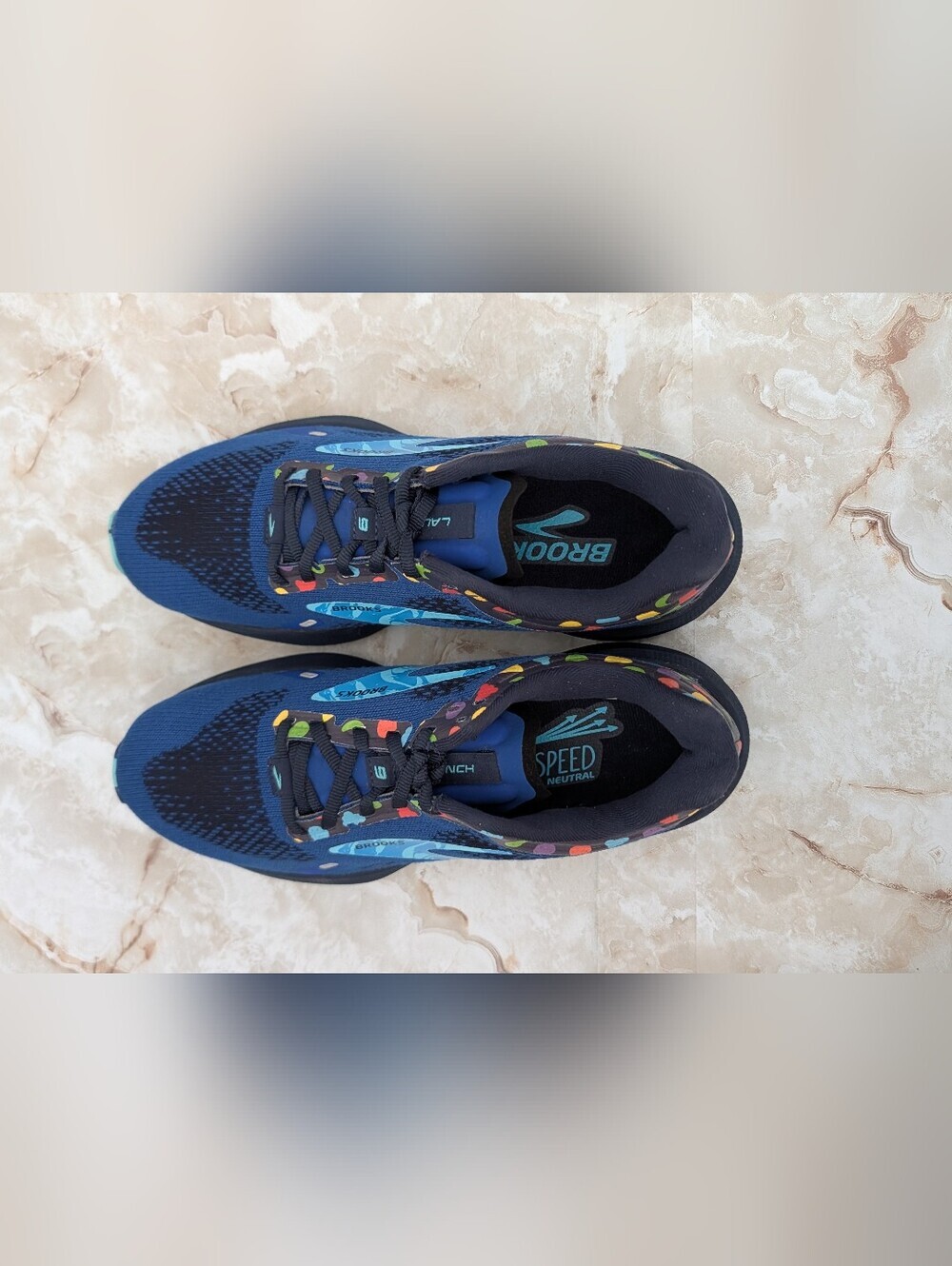 Brooks Men s Blue Multi-Color Running Sneakers Sz 8 - Picture 7 of 13